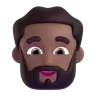 Man: Medium-Dark Skin Tone, Beard Emoji 🧔🏾‍♂️ image - Microsoft 3D Fluent style
