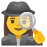 Woman Detective: Light Skin Tone Emoji 🕵🏻‍♀️ image - Google Noto Color style