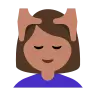 Woman Getting Massage: Medium Skin Tone Emoji 💆🏽‍♀️ image - Tossface style