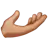 Palm Up Hand: Medium-Light Skin Tone