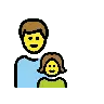 Family: Man, Girl Emoji 👨‍👧 image - OpenMoji style