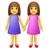 Zwei Frauen, die Hände anhalten Emoji 👭 image - Samsung style