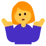 Woman Shrugging Emoji 🤷‍♀️ image - Tossface style
