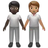 People Holding Hands: Dark Skin Tone, Medium Skin Tone Emoji 🧑🏿‍🤝‍🧑🏽 image - Apple style