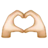 Heart Hands: Light Skin Tone Emoji 🫶🏻 image - Samsung style