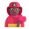 Firefighter: Medium-Dark Skin Tone Emoji 🧑🏾‍🚒 image - Microsoft 3D Fluent style