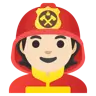 Firefighter: Light Skin Tone Emoji 🧑🏻‍🚒 image - Google Noto Color style