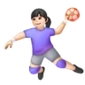 Woman Playing Handball: Light Skin Tone Emoji 🤾🏻‍♀️ image - Samsung style