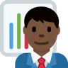 Man Office Worker: Dark Skin Tone Emoji 👨🏿‍💼 image - Twitter / X (Twemoji) style