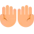 Palms Up Together: Medium-Light Skin Tone