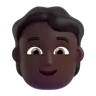 Person: Dark Skin Tone Emoji 🧑🏿 image - Microsoft 3D Fluent style