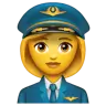 Woman Pilot Emoji 👩‍✈️ image - WhatsApp style