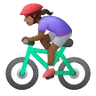 Woman Biking: Medium-Dark Skin Tone Emoji 🚴🏾‍♀️ image - Samsung style