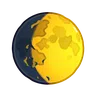 Wachsendes Gibbous-Mond-Symbol Emoji 🌔 image - Telegram style