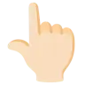 Backhand Index Pointing Up: Light Skin Tone Emoji 👆🏻 image - Google Noto Color style