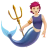 Merperson: Light Skin Tone Emoji 🧜🏻 image - Apple style