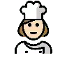Woman Cook: Light Skin Tone Emoji 👩🏻‍🍳 image - OpenMoji style