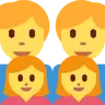 Family: Man, Man, Girl, Girl Emoji 👨‍👨‍👧‍👧 image - Twitter / X (Twemoji) style