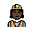 Woman Construction Worker: Dark Skin Tone