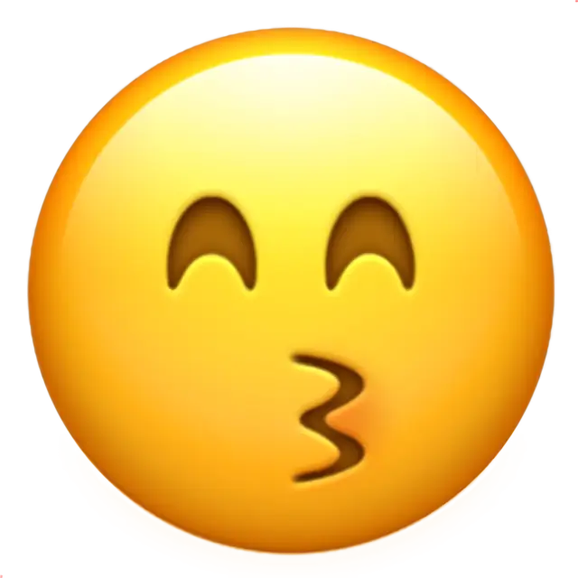 Baciare la faccia con gli occhi sorridenti