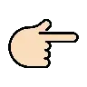 Backhand Index Pointing Right: Light Skin Tone Emoji 👉🏻 image - OpenMoji style
