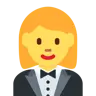 Woman In Tuxedo Emoji 🤵‍♀️ image - Twitter / X (Twemoji) style