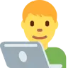 Man Technologist Emoji 👨‍💻 image - Twitter / X (Twemoji) style