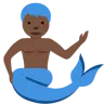 Merman: Dark Skin Tone Emoji 🧜🏿‍♂️ image - Twitter / X (Twemoji) style