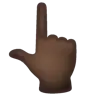 Backhand Index Pointing Up: Dark Skin Tone Emoji 👆🏿 image - WhatsApp style