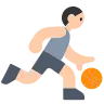 Person Bouncing Ball: Light Skin Tone Emoji ⛹🏻 image - Tossface style