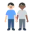 Men Holding Hands: Light Skin Tone, Medium-Dark Skin Tone