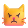 Schmollendes Katzengesicht Emoji 😾 image - Microsoft 3D Fluent style