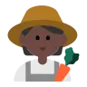 Farmer: Dark Skin Tone Emoji 🧑🏿‍🌾 image - Tossface style