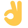 Ok Hand Emoji 👌 image - Tossface style