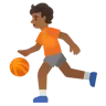 Person Bouncing Ball: Medium-Dark Skin Tone Emoji ⛹🏾 image - Google Noto Color style