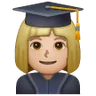 Woman Student: Medium-Light Skin Tone Emoji 👩🏼‍🎓 image - Samsung style