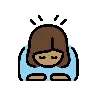Woman Bowing: Medium Skin Tone Emoji 🙇🏽‍♀️ image - OpenMoji style