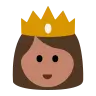 Princess: Medium Skin Tone Emoji 👸🏽 image - Tossface style