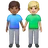 Men Holding Hands: Medium-Light Skin Tone, Medium-Dark Skin Tone