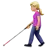 Woman With White Cane: Medium-Light Skin Tone