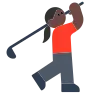 Woman Golfing: Dark Skin Tone Emoji 🏌🏿‍♀️ image - Tossface style