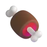 Emoji Carne all'osso 🍖 image - Microsoft 3D Fluent style