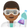 Man Scientist: Medium-Dark Skin Tone Emoji 👨🏾‍🔬 image - Google Noto Color style