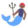 Merperson: Medium-Dark Skin Tone Emoji 🧜🏾 image - Tossface style