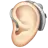 Ear With Hearing Aid: Light Skin Tone