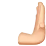 Rightwards Pushing Hand: Light Skin Tone Emoji 🫸🏻 image - Apple style