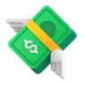 เงินกับปีก Emoji 💸 image - Microsoft 3D Fluent style
