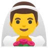 Man With Veil Emoji 👰‍♂️ image - Google Noto Color style