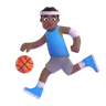 Man Bouncing Ball: Medium-Dark Skin Tone Emoji ⛹🏾‍♂️ image - Microsoft 3D Fluent style
