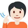 Deaf Person: Light Skin Tone Emoji 🧏🏻 image - Twitter / X (Twemoji) style